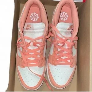 Nike Women's Coral and White Sneakers